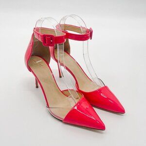 Giuseppe Zanotti Patent Leather Hot Pink Pointed Toe D'Orsay Pumps Heels 38.5